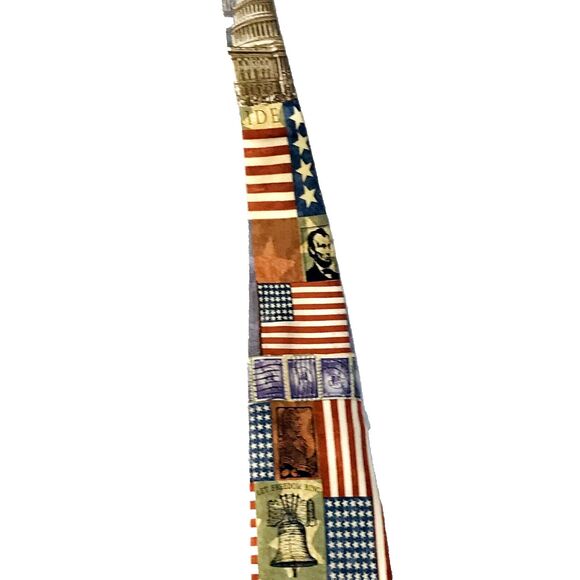 Eagles Wings Tie USA Flag Capitol Constitution Stamps Government History July 4 - Picture 5 of 9